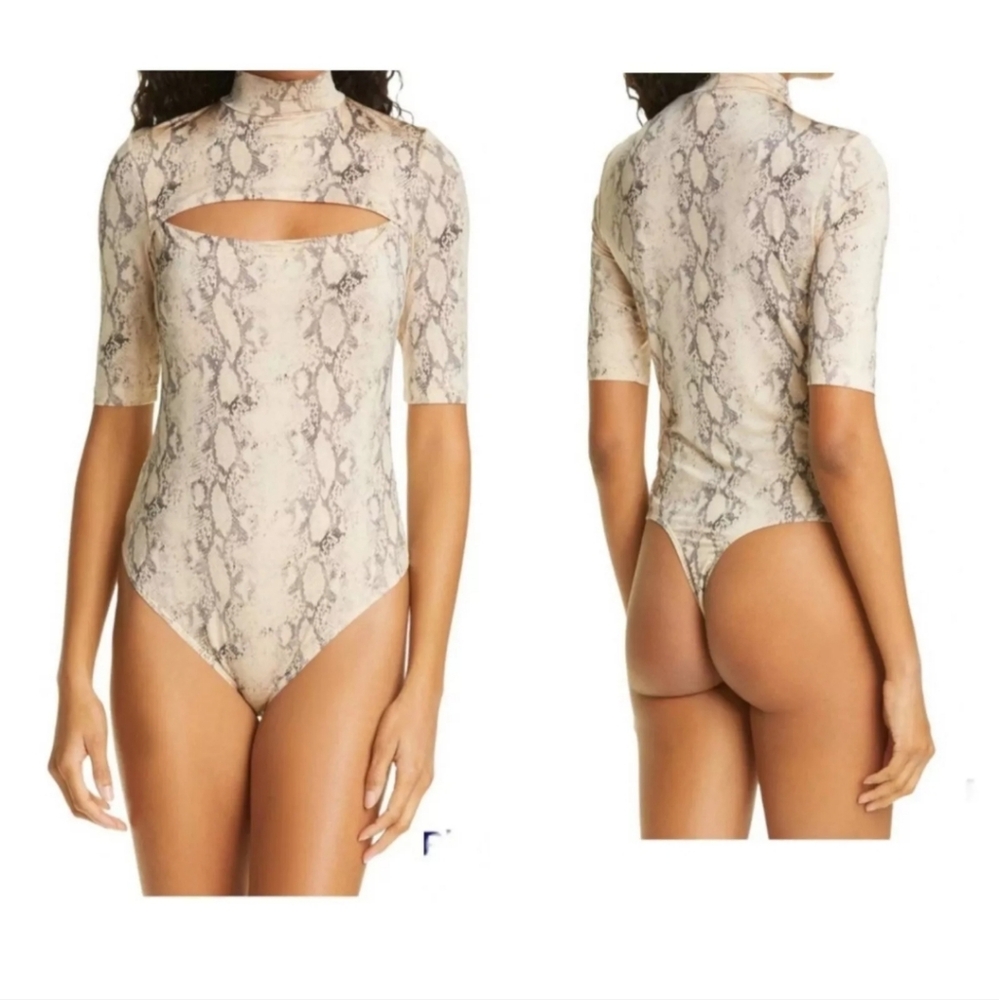 JONATHAN SIMKHAI  Haze Snake Print   Bodysuit Size XS NWOT - Picture 2 of 8